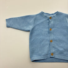 Load image into Gallery viewer, Unisex purebaby, organic cotton knit cardigan, EUC, size 0000,  