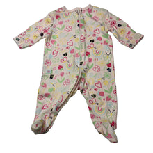 Load image into Gallery viewer, Girls Dymples, soft organic cotton zip coverall / romper, GUC, size 000,  