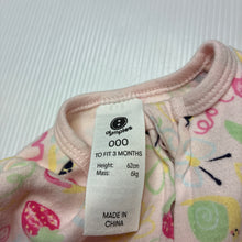 Load image into Gallery viewer, Girls Dymples, soft organic cotton zip coverall / romper, GUC, size 000,  