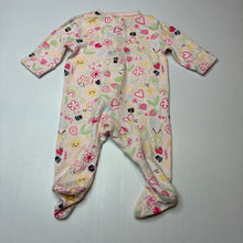 Load image into Gallery viewer, Girls Dymples, soft organic cotton zip coverall / romper, GUC, size 000,  