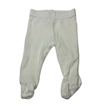 Load image into Gallery viewer, Unisex Baby Berry, white waffle cotton footed leggings, EUC, size 00000,  