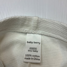 Load image into Gallery viewer, Unisex Baby Berry, white waffle cotton footed leggings, EUC, size 00000,  