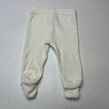 Load image into Gallery viewer, Unisex Baby Berry, white waffle cotton footed leggings, EUC, size 00000,  