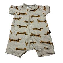 Load image into Gallery viewer, Unisex Bonds, zip wondersuit / zippy / romper, dogs, GUC, size 00,  