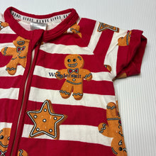 Load image into Gallery viewer, Unisex Bonds, Christmas zip wondersuit / zippy / romper, EUC, size 00,  