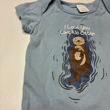 Load image into Gallery viewer, Unisex Baby Berry, soft cotton bodysuit / romper, otter, EUC, size 1,  