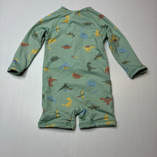 Load image into Gallery viewer, Unisex Dymples, long sleeve rashie suit, dinosaurs, EUC, size 00,  