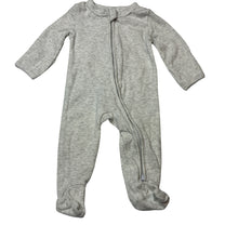 Load image into Gallery viewer, Unisex Baby Berry, ribbed zip coverall / romper, EUC, size 0000,  