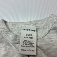 Load image into Gallery viewer, Unisex Baby Berry, ribbed zip coverall / romper, EUC, size 0000,  