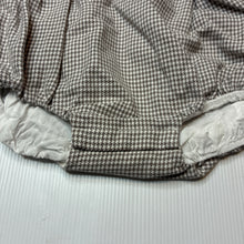 Load image into Gallery viewer, Girls Purete, cotton lined checked bubble romper, EUC, size 12 months,  