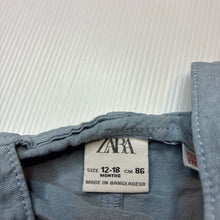 Load image into Gallery viewer, Unisex Zara, blue linen / viscose overalls / shortalls, GUC, size 1,  