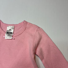 Load image into Gallery viewer, Girls Kids &amp; Co, pink waffle cotton long sleeve top, EUC, size 0,  