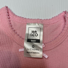Load image into Gallery viewer, Girls Kids &amp; Co, pink waffle cotton long sleeve top, EUC, size 0,  