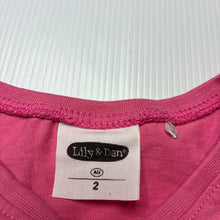 Load image into Gallery viewer, Girls Lily &amp; Dan, pink soft cotton tee / top, EUC, size 2,  