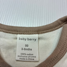 Load image into Gallery viewer, Unisex Baby Berry, soft cotton bodysuit / romper, bears, GUC, size 00,  