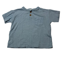 Load image into Gallery viewer, Boys Zara, blue cotton henley tee / top, FUC, size 1,  