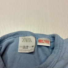 Load image into Gallery viewer, Boys Zara, blue cotton henley tee / top, FUC, size 1,  