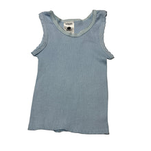 Load image into Gallery viewer, Unisex Dymples, blue ribbed cotton singlet top, GUC, size 0000,  