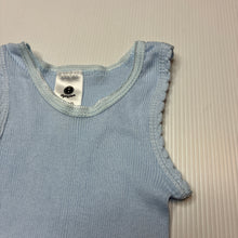 Load image into Gallery viewer, Unisex Dymples, blue ribbed cotton singlet top, GUC, size 0000,  