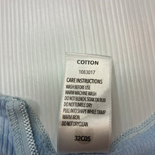 Load image into Gallery viewer, Unisex Dymples, blue ribbed cotton singlet top, GUC, size 0000,  