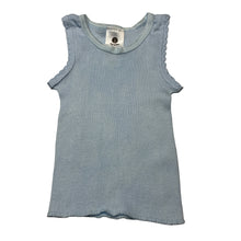 Load image into Gallery viewer, Unisex Dymples, blue ribbed cotton singlet top, GUC, size 0000,  