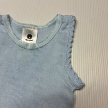 Load image into Gallery viewer, Unisex Dymples, blue ribbed cotton singlet top, GUC, size 0000,  