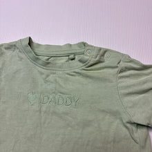 Load image into Gallery viewer, Unisex Favourites, Aust cotton tee / top, daddy, GUC, size 00,  