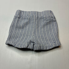 Load image into Gallery viewer, Unisex Tu, striped cotton shorts, elasticated, EUC, size 00,  