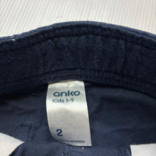 Load image into Gallery viewer, Boys Anko, navy stretch cotton shorts, elasticated, EUC, size 2,  