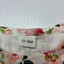 Load image into Gallery viewer, Girls floral, soft feel lightweight bodysuit / romper, EUC, size 1,  
