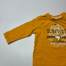 Load image into Gallery viewer, Boys Esprit, yellow cotton long sleeve tee / top, EUC, size 3 months,  