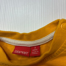 Load image into Gallery viewer, Boys Esprit, yellow cotton long sleeve tee / top, EUC, size 3 months,  