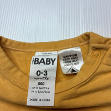 Load image into Gallery viewer, Unisex Cotton On, yellow stretchy bodysuit / romper, GUC, size 000,  