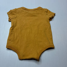 Load image into Gallery viewer, Unisex Cotton On, yellow stretchy bodysuit / romper, GUC, size 000,  