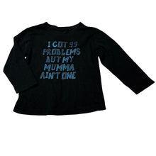 Load image into Gallery viewer, Boys B&amp;L, black cotton long sleeve tee / top, GUC, size 2,  