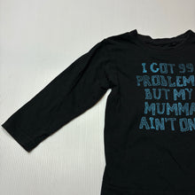 Load image into Gallery viewer, Boys B&amp;L, black cotton long sleeve tee / top, GUC, size 2,  