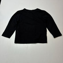 Load image into Gallery viewer, Boys B&amp;L, black cotton long sleeve tee / top, GUC, size 2,  