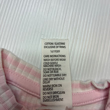 Load image into Gallery viewer, Girls Dymples, pink &amp; white stripe ribbed tee / top, EUC, size 0,  