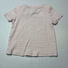 Load image into Gallery viewer, Girls Dymples, pink &amp; white stripe ribbed tee / top, EUC, size 0,  