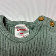 Load image into Gallery viewer, Unisex Sprout, soft feel ribbed knit long sleeve top, EUC, size 000,  