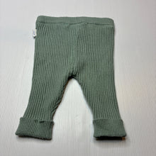 Load image into Gallery viewer, Unisex Sprout, soft feel ribbed knit leggings / bottoms, elasticated, GUC, size 000,  