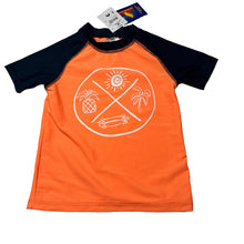 Load image into Gallery viewer, Boys Kids &amp; Co, UPF 50+ short sleeve rashie / swim top, NEW, size 2,  