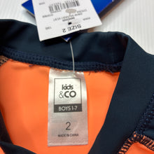 Load image into Gallery viewer, Boys Kids &amp; Co, UPF 50+ short sleeve rashie / swim top, NEW, size 2,  