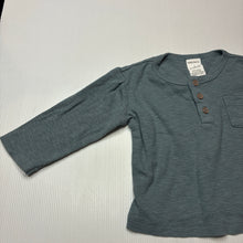 Load image into Gallery viewer, Boys Baby Berry, ribbed long sleeve stretchy henley top, GUC, size 0,  
