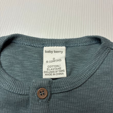 Load image into Gallery viewer, Boys Baby Berry, ribbed long sleeve stretchy henley top, GUC, size 0,  