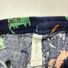 Load image into Gallery viewer, Boys Dymples, linen / viscose shorts, elasticated, dinosaurs, FUC, size 1,  