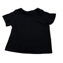Load image into Gallery viewer, Unisex Baby Berry, black cotton tee / top, EUC, size 000,  