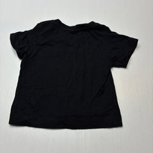Load image into Gallery viewer, Unisex Baby Berry, black cotton tee / top, EUC, size 000,  
