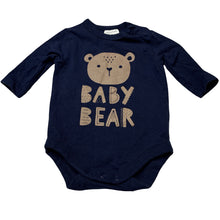 Load image into Gallery viewer, Boys Favourites, navy stretchy bodysuit / romper, EUC, size 00,  