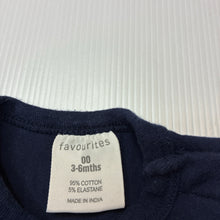 Load image into Gallery viewer, Boys Favourites, navy stretchy bodysuit / romper, EUC, size 00,  